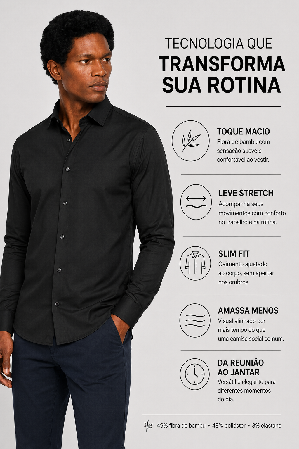 Camisa Fibra de Bambu